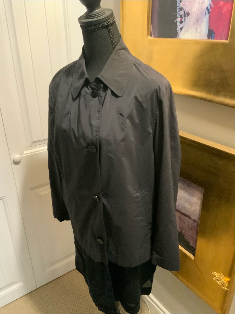 Dries Van Noten Black Lightweight Button-Front Trench Coat